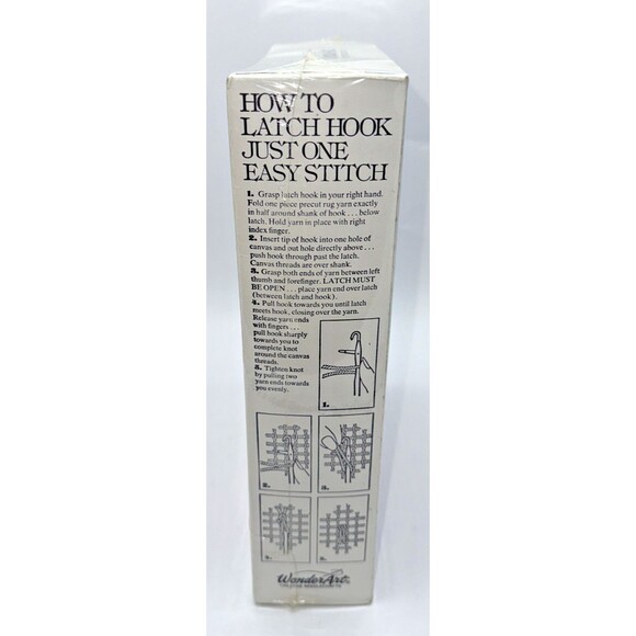 Vintage "Eagle Patriotic" Rug Latch Hooking Kit Half Round 17"X34" #4680 NEW - Picture 9 of 12